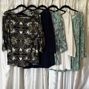 🔹 Charter Club Pima Cotton Boat-Neck Tops – Set of 5 (3X) 🔹